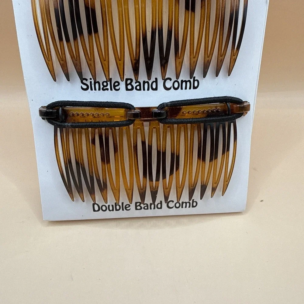 Bendables Hair Combs For Claire's Loc A Loc Brown Tortoise Single & Double Band